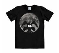 Logoshirt® Looney Tunes I Wile E. Coyote I Moon I Print T-Shirt I Men & Women I Short Sleeve I Black I Licensed Original Design I Size XXL