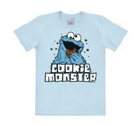 Logoshirt Men's Sesame St. -Cookie Monster T-Shirt, Light Blue, Small