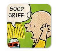 Logoshirt Peanuts Charlie Brown I Good Grief I Coaster Cork 10 x 10 cm Durable Print Licensed Original Design