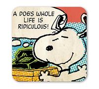 Logoshirt® Peanuts I Snoopy I A Dog's Life I Coaster I Drinks mat I Cork I 10x10cm I Durable print I Licensed Original Design