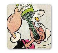 Logoshirt® Popeye the Sailorman I Spinach I Coaster I Drinks mat I Cork I 10x10cm I Durable print I Licensed Original Design
