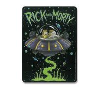 Logoshirt® Rick and Morty I Space Cruiser I Metal sign I Tin plaque sign I Magnet board I Small I DIN A5 I Licensed original design