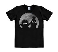 Logoshirt® Sesame Street I Bert & Ernie I Moon I Print T-Shirt I Men & Women I Short Sleeve I Black I Licensed Original Design I Size L