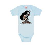 Logoshirt® The Little Mole I Hill I Baby Body I Romper I Boys & Girls I Short Sleeve I Light Blue I Licensed Original Design I Size 2-4 Years
