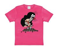Logoshirt® The Little Mole I Krtek I Hill I T-Shirt Print I Kids I Boys & Girls I deep Pink I Original Licensed Product I Size 10-12 Years