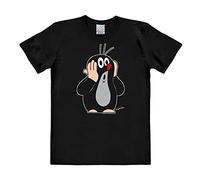 Logoshirt® The Little Mole - Krtek - Oh Oh I Print T-Shirt Men & Women I Black I Licensed Original Design, Size XL