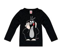 Logoshirt® TV I The Little Mole I Krtek I Oh Oh I Print Long Sleeve Top I Kids I Boys & Girls I Crew Neck I Cotton I Black I Original Licensed Product I Size 3-4 Years