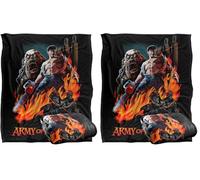 LOGOVISION Army Of Darkness Blanket, 152 x 127 cm Painted Evil Silky Touch Super Soft Throw Blanket (Pack of 2)