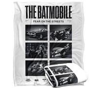 LOGOVISION Batman 85th Mashups Batmobiles Live Shots Silky Touch Super Soft Throw Blanket 50"x60"