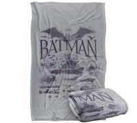 LOGOVISION Batman 85th Mashups Big Logo Batmobiles Silky Touch Super Soft Throw Blanket 36"x58"