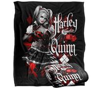 LOGOVISION Batman Arkham Knight Harley Quinn Dice Silky Touch Super Soft Throw Blanket 50"x60"