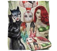 LOGOVISION Batman Catwoman Harley Quinn Poison Ivy Green Silky Touch Super Soft Throw Blanket 152 X 127 Cm