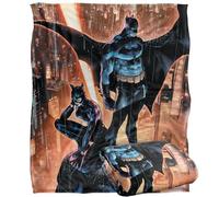 LOGOVISION Batman Catwoman Over City Silky Touch Super Soft Throw Blanket 50"x60"