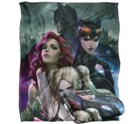 LOGOVISION Batman Catwoman Poison Ivy Harley Quinn Trio Silky Touch Super Soft Throw Blanket 152 X 127 Cm