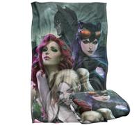LOGOVISION Batman Catwoman Poison Ivy Harley Quinn Trio Silky Touch Super Soft Throw Blanket 91 x 147 Cm
