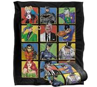 LOGOVISION Batman Character Squares Silky Touch Super Soft Throw Blanket 50"x60"