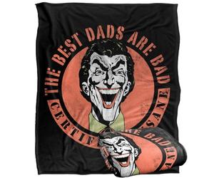 LOGOVISION Batman Father'S Day Joker The Best Dads Are Bad Silky Touch Super Soft Throw Blanket 152 X 127 Cm