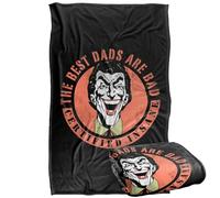 LOGOVISION Batman Father'S Day Joker The Best Dads Are Bad Silky Touch Super Soft Throw Blanket 91 x 147 Cm