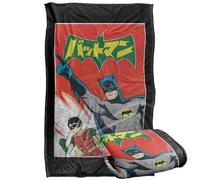 LOGOVISION Batman Robin Kanji Big Logo Silky Touch Super Soft Throw Blanket 91 x 147 Cm