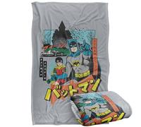 LOGOVISION Batman Robin Kanji Dynamic Duo Silky Touch Super Soft Throw Blanket 91 x 147 Cm