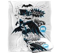LOGOVISION Batman Running Black And Blue Kanji Silky Touch Super Soft Throw Blanket 152 X 127 Cm