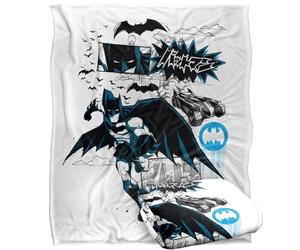 LOGOVISION Batman Running Black And Blue Kanji Silky Touch Super Soft Throw Blanket 152 X 127 Cm