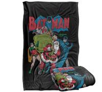 LOGOVISION Batman Seasons Greetings Christmas Comic Cover Silky Touch Super Soft Throw Blanket 91 x 147 Cm