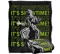 LOGOVISION Beetlejuice It'S Showtime Repeat Silky Touch Super Soft Throw Blanket 152 X 127 Cm