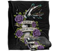 LOGOVISION Beetlejuice Never Trust The Living Tattoo Sandworm Silky Touch Super Soft Throw Blanket 152 X 127 Cm
