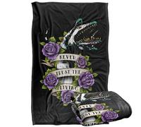 LOGOVISION Beetlejuice Never Trust The Living Tattoo Sandworm Silky Touch Super Soft Throw Blanket 91 x 147 Cm