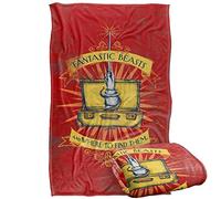LOGOVISION Fantastic Beasts Magic Briefcase Illustration Silky Touch Super Soft Throw Blanket 91 x 147 Cm