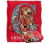 LOGOVISION Harry Potter Mosaic Gryffindor with Lion Silky Touch Super Soft Throw Blanket 50"x60"