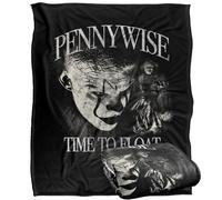 LOGOVISION IT Welcome to Derry Television Series Time Float Pennywise Silky Touch Super Soft Throw Blanket 50"x60"