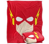 LOGOVISION Justice League Character Flash Head Silky Touch Super Soft Throw Blanket 50"x60"