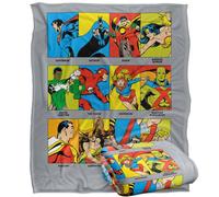 LOGOVISION Justice League Dc Hero Panels Silky Touch Super Soft Throw Blanket 152 X 127 Cm