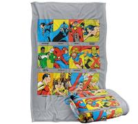 LOGOVISION Justice League Dc Hero Panels Silky Touch Super Soft Throw Blanket 91 x 147 Cm