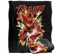 LOGOVISION Justice League Flash Glow Silky Touch Super Soft Throw Blanket 50"x60"