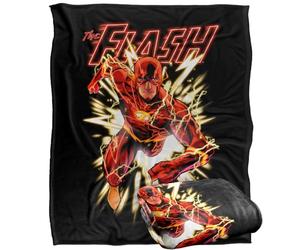 LOGOVISION Justice League Flash Glow Silky Touch Super Soft Throw Blanket 50"x60"