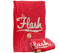 LOGOVISION Justice League Logo Old School Flash Silky Touch Super Soft Throw Blanket 36"x58"