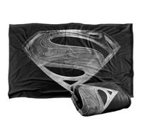 LOGOVISION Justice League Movie Superman Symbol Black Suit Silky Touch Super Soft Throw Blanket 91 x 147 Cm