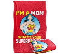 LOGOVISION Justice League Wonder Woman Mother's Day What Your Superpower Silky Touch Super Soft Throw Blanket 36"x58"