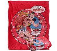LOGOVISION Justice League Wonder Woman Vintage No Time For Naughty Silky Touch Super Soft Throw Blanket 152 X 127 Cm