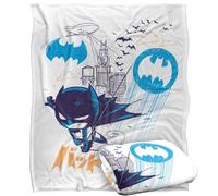 LOGOVISION Kids Batman Chibi Kanji Swing Silky Touch Super Soft Throw Blanket 50"x60"