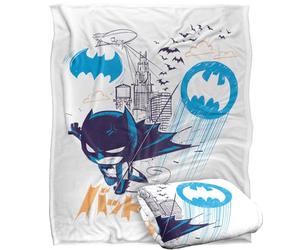 LOGOVISION Kids Batman Chibi Kanji Swing Silky Touch Super Soft Throw Blanket 50"x60"