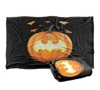 LOGOVISION Kids Batman Halloween Jack O Lantern Pumpkin Logo Silky Touch Super Soft Throw Blanket 36"x58"