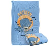 LOGOVISION Kids DC Originals Super Friends Batman Jump Kick Moon Silky Touch Super Soft Throw Blanket 36"x58"