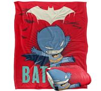 LOGOVISION Kids DC Originals Super Friends Batman Leaping Silky Touch Super Soft Throw Blanket 50"x60"