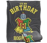 LOGOVISION Kids Harry Potter It's My Birthday Hogwarts Crest Silky Touch Super Soft Throw Blanket 50"x60"
