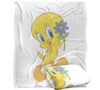LOGOVISION Kids Looney Tunes Tweety Flower Silky Touch Super Soft Throw Blanket 50"x60"