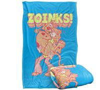 LOGOVISION Kids Scooby Doo Zoinks Repeat Silky Touch Super Soft Throw Blanket 91 x 147 Cm
